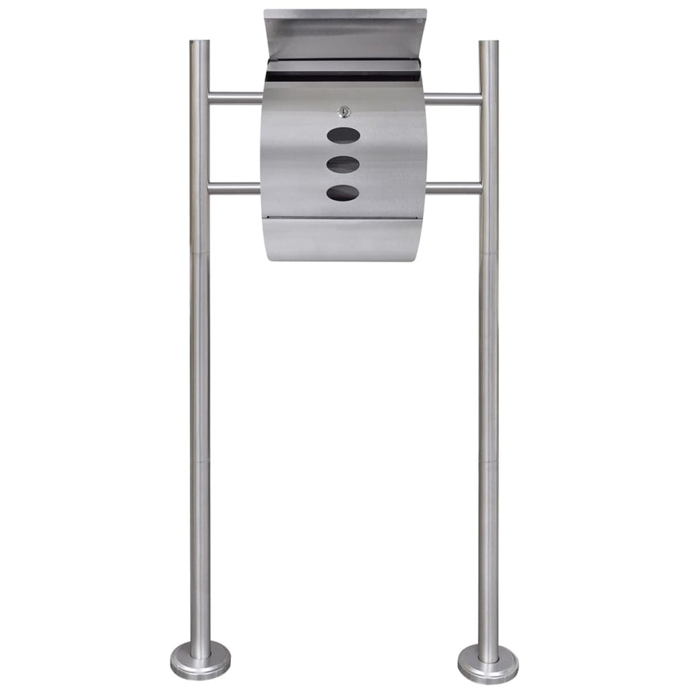 Stainless steel mailbox with stand