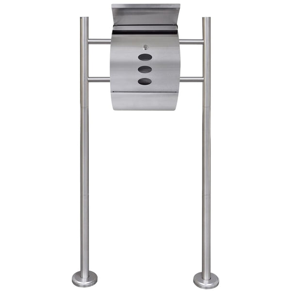Stainless steel mailbox with stand