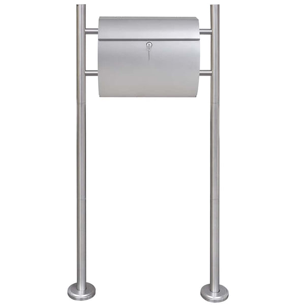 Stainless steel mailbox with stand