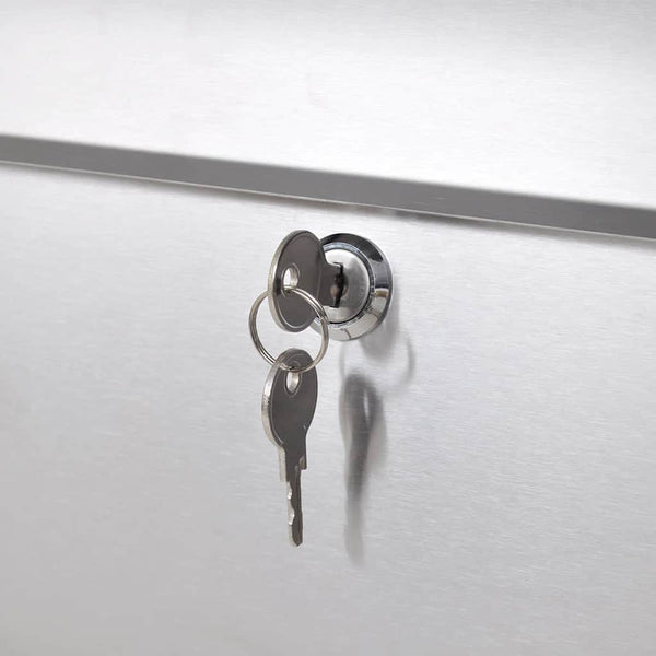 Double stainless steel letterbox with stand