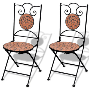 vidaXL 3-Piece Bistro Set Ceramic Terracotta