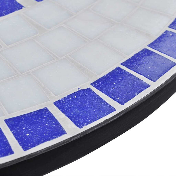 vidaXL 3-piece Bistro Set Ceramic Tile Blue and White