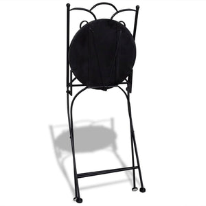 vidaXL 3-Piece Bistro Set Ceramic Black and White