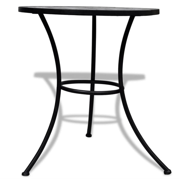vidaXL 3-Piece Bistro Set Ceramic Black and White