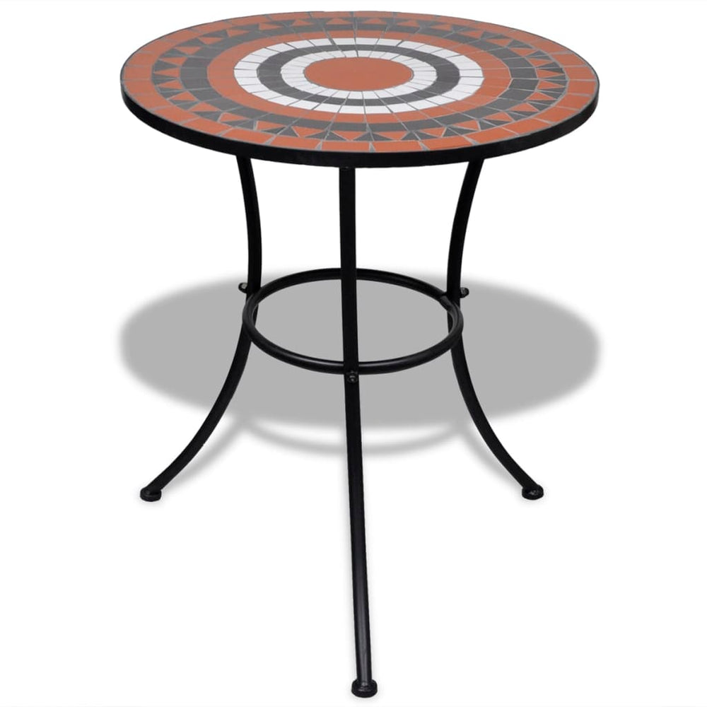 vidaXL 3-Piece Bistro Set Ceramic Terracotta and White