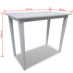 vidaXL White Wooden Bar Table