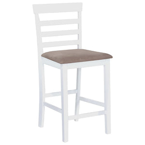 vidaXL Bar Stools 2 pcs White Fabric