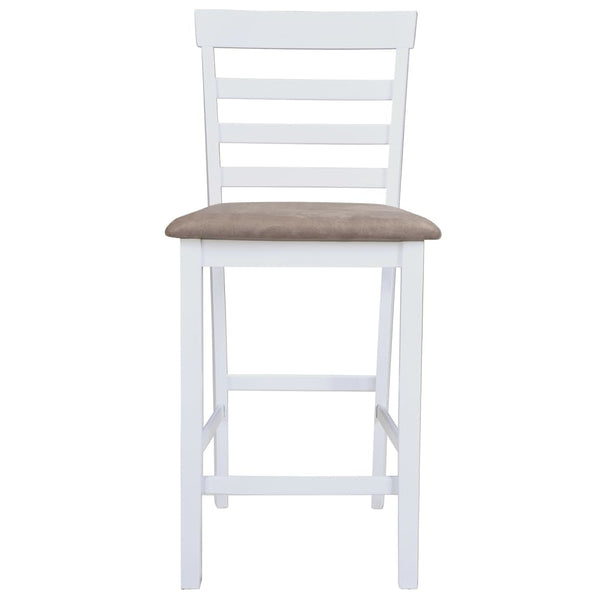 vidaXL Bar Stools 2 pcs White Fabric