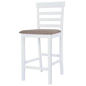 vidaXL Bar Stools 2 pcs White Fabric