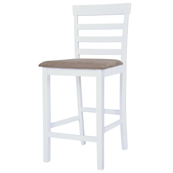 vidaXL Bar Stools 2 pcs White Fabric