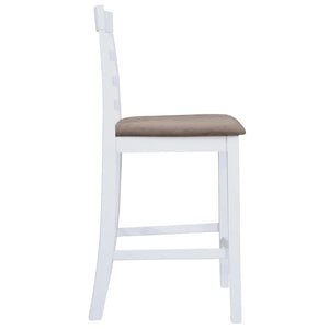 vidaXL Bar Stools 2 pcs White Fabric