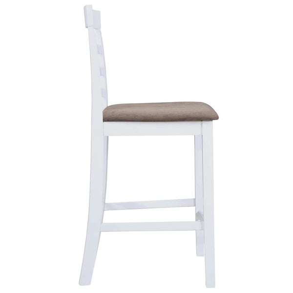 vidaXL Bar Stools 2 pcs White Fabric