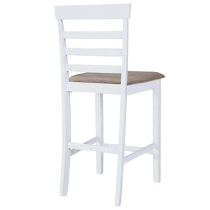 vidaXL Bar Stools 2 pcs White Fabric