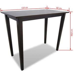 vidaXL Bar Table Wood Brown