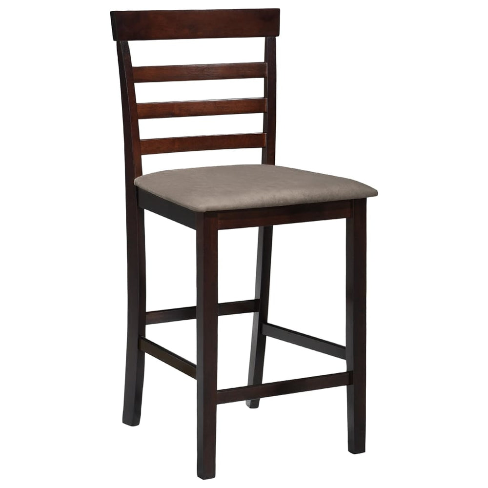vidaXL Bar Stools 2 pcs Brown Fabric