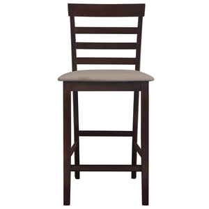 vidaXL Bar Stools 2 pcs Brown Fabric