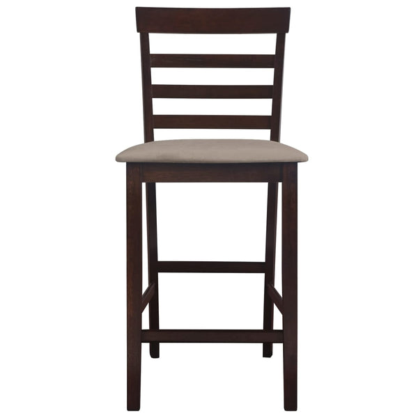 vidaXL Bar Stools 2 pcs Brown Fabric