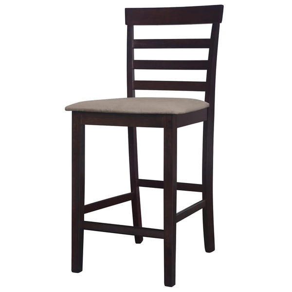 vidaXL Bar Stools 2 pcs Brown Fabric