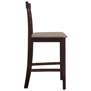 vidaXL Bar Stools 2 pcs Brown Fabric