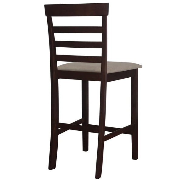 vidaXL Bar Stools 2 pcs Brown Fabric