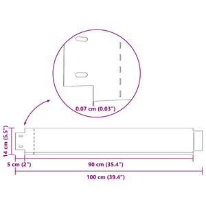 vidaXL Flexible Lawn Edging Set of 10 Galvanized Steel 100x14 cm