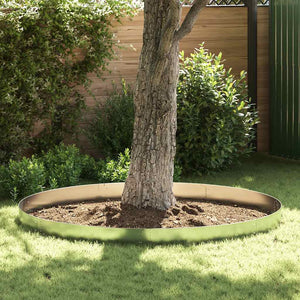 vidaXL Flexible Lawn Edging Set of 10 Galvanized Steel 100x14 cm