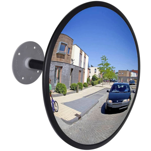 Traffic Mirror Convex Acrylic Black 30 cm Indoor