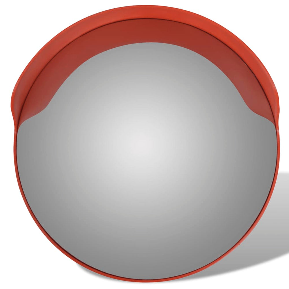 vidaXL Convex Traffic Mirror PC Plastic Orange 60 cm Outdoor