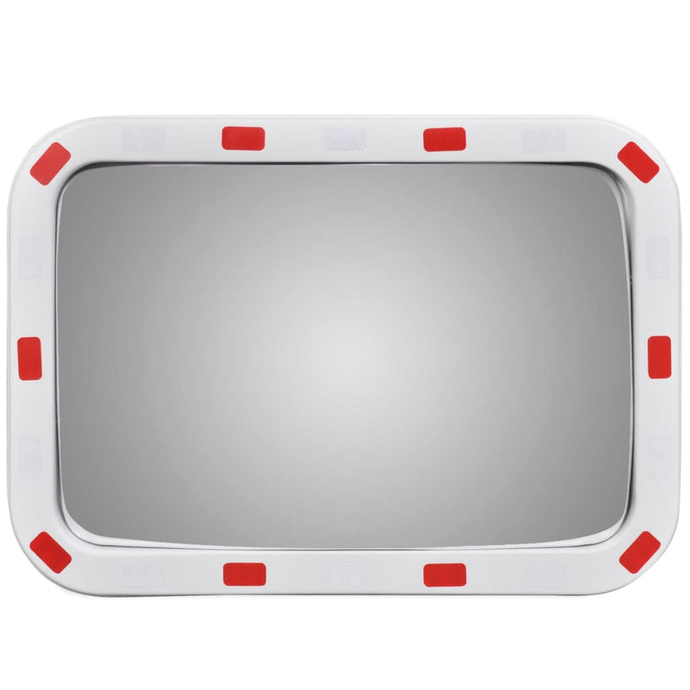 vidaXL Convex Rectangular Traffic Mirror 40x60 cm with Reflectors