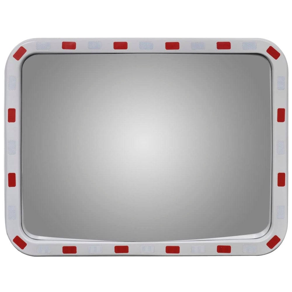 vidaXL Convex Rectangular Traffic Mirror 40x80 cm with Reflectors