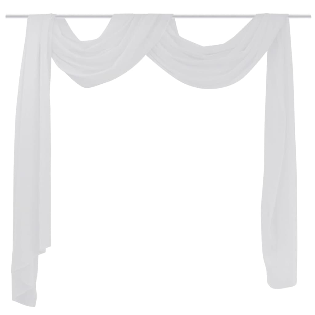 Sheer Voile Swag 140 x 600 cm White