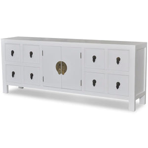 vidaXL Sideboard Wood Asian Design 8 Drawers 2 Doors