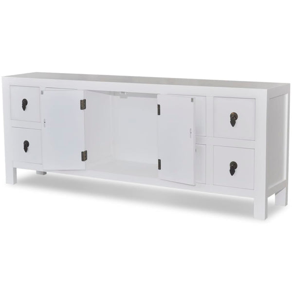 vidaXL Sideboard Wood Asian Design 8 Drawers 2 Doors