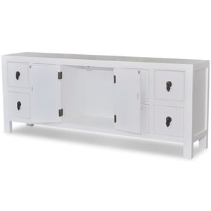 vidaXL Sideboard Wood Asian Design 8 Drawers 2 Doors