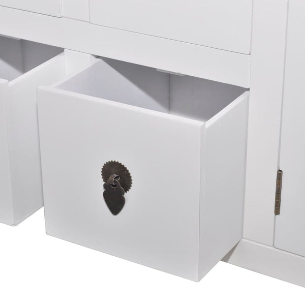 vidaXL Sideboard Wood Asian Design 8 Drawers 2 Doors