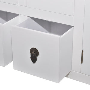 vidaXL Sideboard Wood Asian Design 8 Drawers 2 Doors