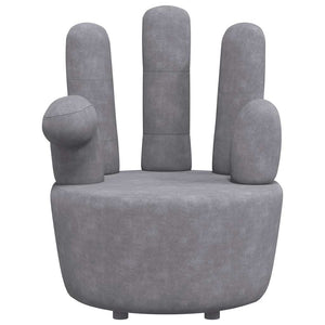 vidaXL Armchair Hand-Shaped Grey Velvet
