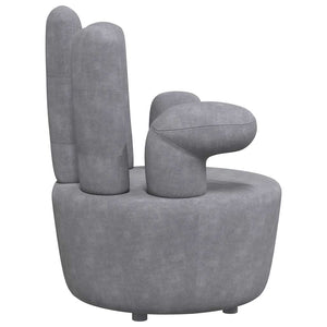 vidaXL Armchair Hand-Shaped Grey Velvet