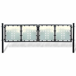 vidaXL Black Single Gate for Fences 300 x 100 cm