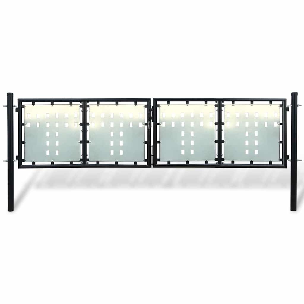 vidaXL Black Single Gate for Fences 300 x 100 cm
