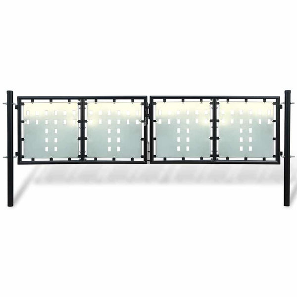 vidaXL Black Single Gate for Fences 300 x 100 cm