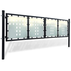 vidaXL Black Single Gate for Fences 300 x 100 cm