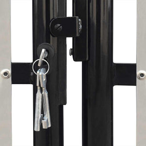 vidaXL Black Single Gate for Fences 300 x 100 cm