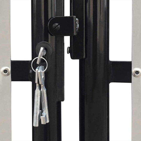 vidaXL Black Single Gate for Fences 300 x 100 cm
