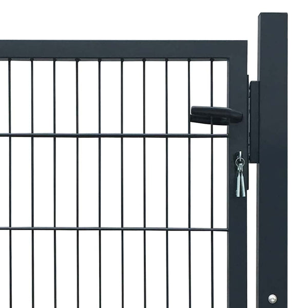 vidaXL 2D Garden Gate (Single) Anthracite Grey 100x80 cm