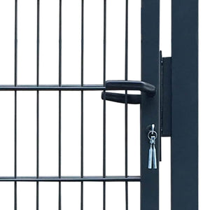 vidaXL 2D Garden Gate (Single) Anthracite 100x140 cm