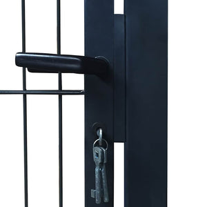 vidaXL 2D Garden Gate (Single) Anthracite 100x140 cm