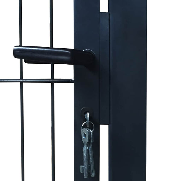 vidaXL 2D Garden Gate (Single) Anthracite 100x140 cm