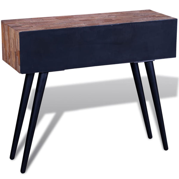 vidaXL Console Table with 3 Drawers Reclaimed Teak