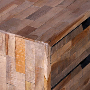 vidaXL 2-Drawer Reclaimed Teak Bedside Table